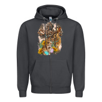 Smoke Western Rabbit with Crosses Zipper Hoodie - LillyAllenDesigns