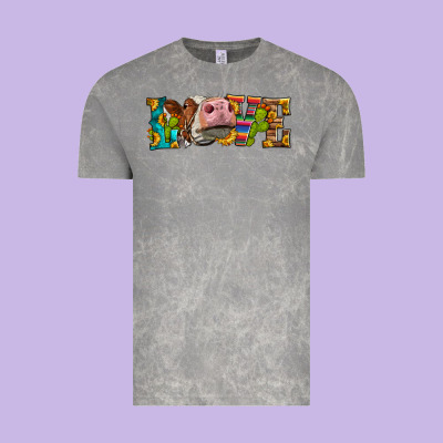 Western Love Simmental Cow Vintage Tee Designed By Lillyallendesigns