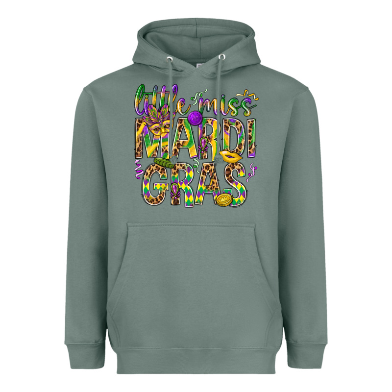 Little Miss Mardi Gras Heavyweight Hoodie by NancyCooperArtShop | Teevron