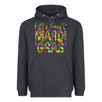 Smoke Little miss Mardi Gras Heavyweight Hoodie - NancyCooperArtShop