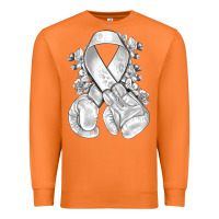 Carrot Lung Cancer white ribbon with boxing gloves Premium Sweatshirt - NancyCooperArtShop
