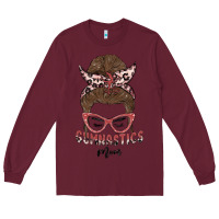 Burgundy gymnastics mom Long Sleeve Tee - MaliasSmallBusiness