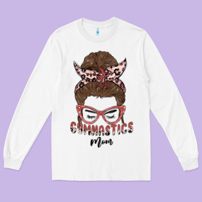 Gymnastics Mom Long Sleeve Tee Designed By Maliassmallbusiness