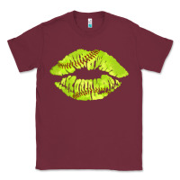 Burgundy softball lips Classic Tee - AdoDesignShop