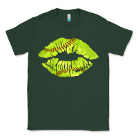 Sports Green softball lips Classic Tee - AdoDesignShop