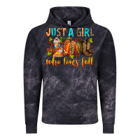 Cloud Black Just a girl who loves Fall Vintage Hoodie - RanaPortraitStore
