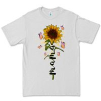 Dove Grey mama sunflower Premium Tee - RacoonDesign