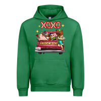 Emerald Valentine's Day Truck Farm Animals Cupid XOXO Urban Hoodie - FaDigitalArtStudio