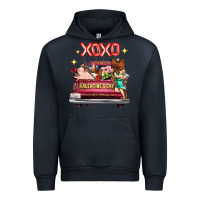 Navy Valentine's Day Truck Farm Animals Cupid XOXO Urban Hoodie - FaDigitalArtStudio