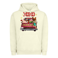 Pigment Pistachio Valentine's Day Truck Farm Animals Cupid XOXO Urban Hoodie - FaDigitalArtStudio