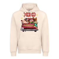 Sandshell Valentine's Day Truck Farm Animals Cupid XOXO Urban Hoodie - FaDigitalArtStudio