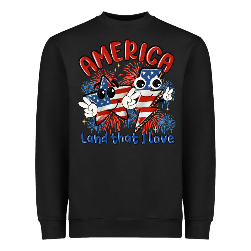 America Land That I Love Heavyweight Sweatshirt by MaliasSmallBusiness | Teevron