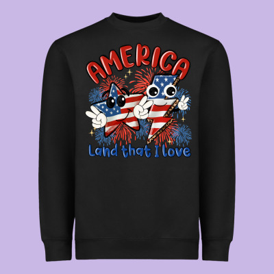 America Land That I Love Heavyweight Sweatshirt Designed By Maliassmallbusiness