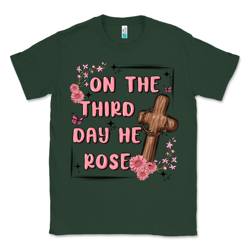 On The Third Day  He Rose Classic Tee by MaliasSmallBusiness | Teevron