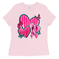 Breast Cancer Hearts Ladies Tee | Teevron