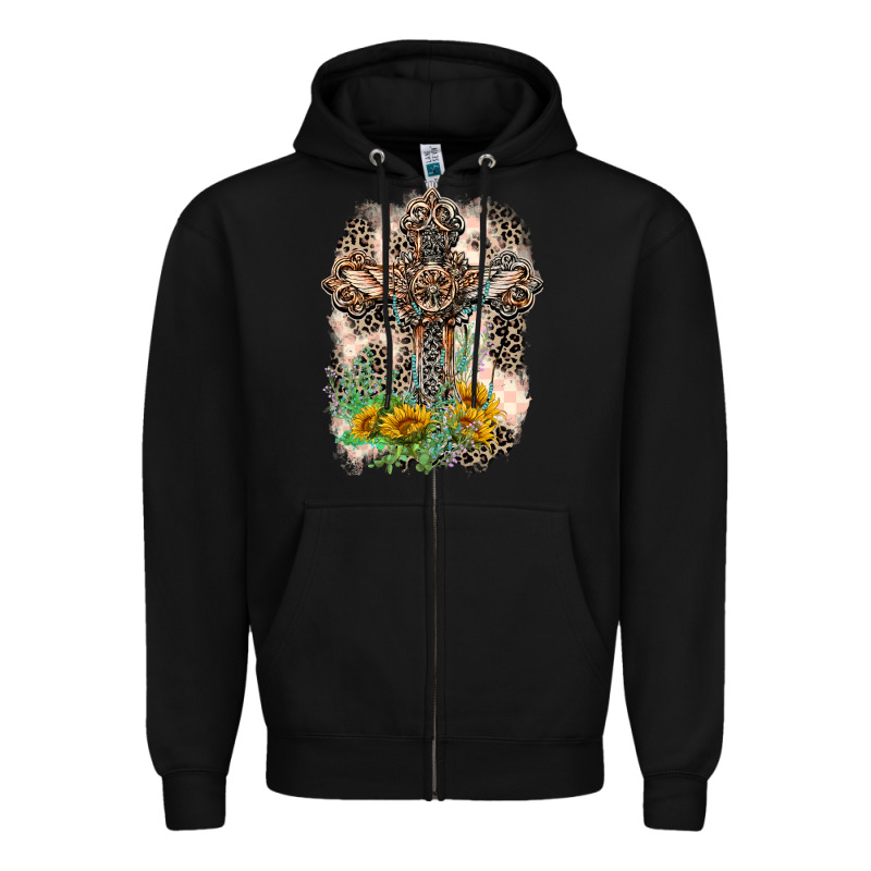 Western With Crosses Zipper Hoodie by LillyAllenDesigns | Teevron
