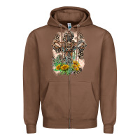 Chestnut Western with Crosses Zipper Hoodie - LillyAllenDesigns