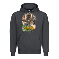 Smoke Western with Crosses Zipper Hoodie - LillyAllenDesigns