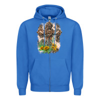 True Royal Western with Crosses Zipper Hoodie - LillyAllenDesigns