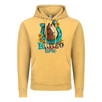 Vintage Mustard horseshoe rodeo time Vintage Hoodie - Artiststas