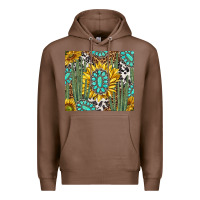 Chestnut western cactus with sunflowers and turquoise tumbler tbs Premium Hoodie - TumblerDesignByShophia