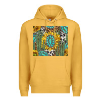 Mustard western cactus with sunflowers and turquoise tumbler tbs Premium Hoodie - TumblerDesignByShophia