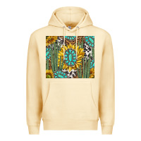 Pina Colada western cactus with sunflowers and turquoise tumbler tbs Premium Hoodie - TumblerDesignByShophia