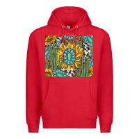 Red western cactus with sunflowers and turquoise tumbler tbs Premium Hoodie - TumblerDesignByShophia