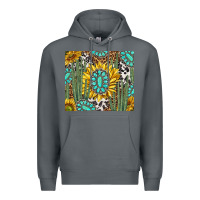 Rock western cactus with sunflowers and turquoise tumbler tbs Premium Hoodie - TumblerDesignByShophia
