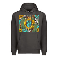 Smoke western cactus with sunflowers and turquoise tumbler tbs Premium Hoodie - TumblerDesignByShophia