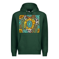 Sports Green western cactus with sunflowers and turquoise tumbler tbs Premium Hoodie - TumblerDesignByShophia