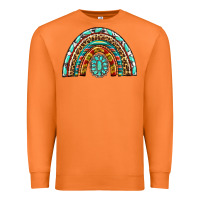 Carrot Western Rainbow with Leopard and Gemstone Premium Sweatshirt - texasbilliewilder