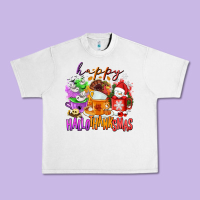 Happy Hallothanksmas Coffee Cups Urban Heavy Tee Designed By Nancycooperartshop