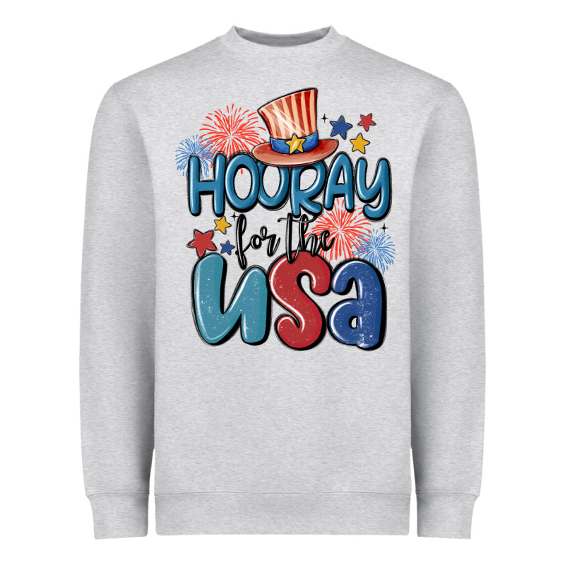 Hooray For The Usa Heavyweight Sweatshirt by MaliasSmallBusiness | Teevron