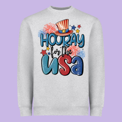 Hooray For The Usa Heavyweight Sweatshirt Designed By Maliassmallbusiness