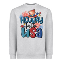 Heather Grey hooray for the usa Heavyweight Sweatshirt - MaliasSmallBusiness