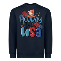 Navy hooray for the usa Heavyweight Sweatshirt - MaliasSmallBusiness
