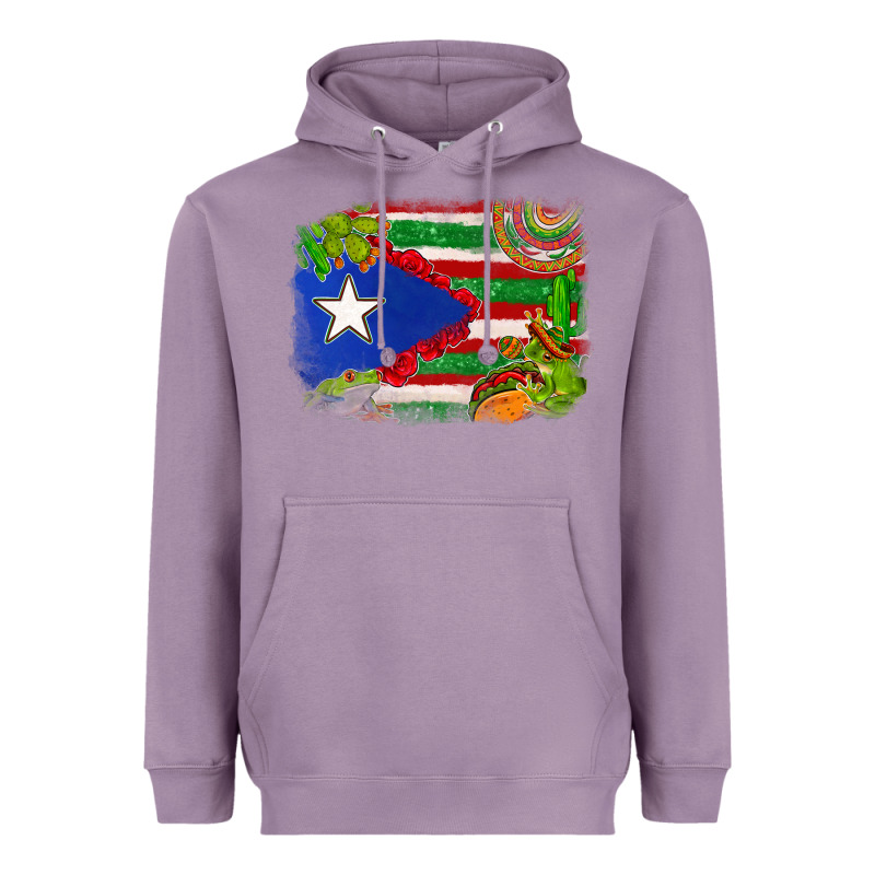 Mexico And Puerto Rico Flag Heavyweight Hoodie by texasbilliewilder | Teevron
