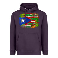 Plum Mexico and Puerto Rico flag Heavyweight Hoodie - texasbilliewilder