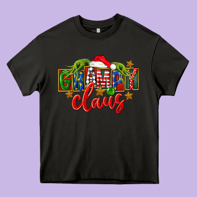 Christmas Grampy Claus Heavy Core Tee Designed By Fadigitalartstudio