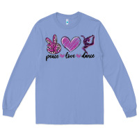 Colony Blue peace love dance Long Sleeve Tee - MaliasSmallBusiness