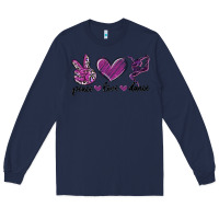 Navy peace love dance Long Sleeve Tee - MaliasSmallBusiness