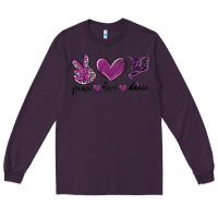 Plum peace love dance Long Sleeve Tee - MaliasSmallBusiness
