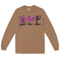 Toasted Coconut peace love dance Long Sleeve Tee - MaliasSmallBusiness