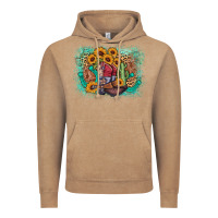 Vintage Coffee cowboy boots sunflower Vintage Hoodie - AdoDesignShop