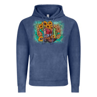 Vintage Denim cowboy boots sunflower Vintage Hoodie - AdoDesignShop