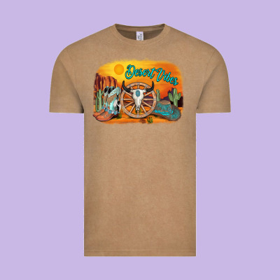 Desert Vibes Vintage Tee Designed By Adodesignshop