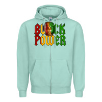 Seafoam Juneteenth Lion King Black Power Zipper Hoodie - LillyAllenDesigns