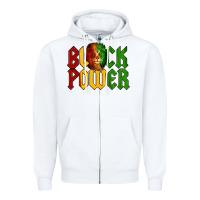 White Juneteenth Lion King Black Power Zipper Hoodie - LillyAllenDesigns