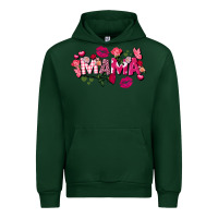 Forest Green Valentine's Day mama Urban Hoodie - FaDigitalArtStudio